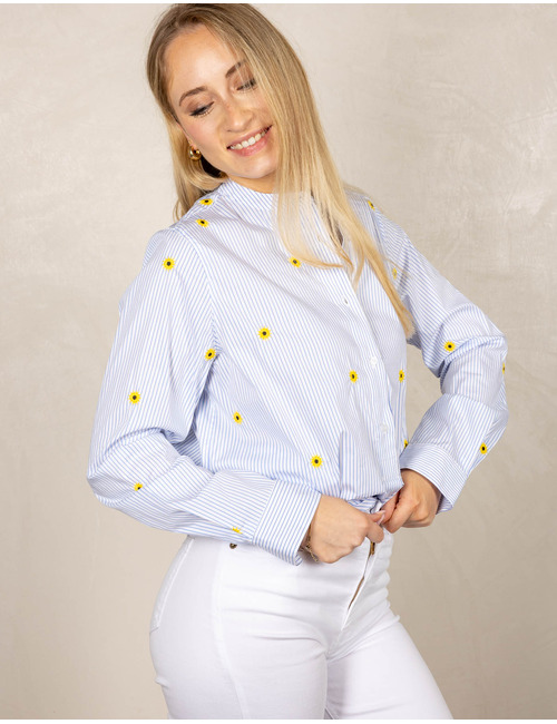 The Shirt Projects lange mouw bloes blauw