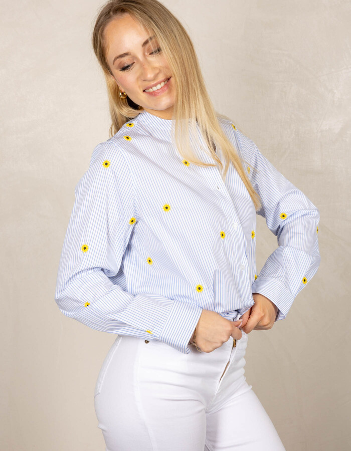 The Shirt Projects lange mouw bloes blauw