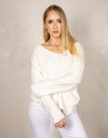 Beau Et Lou pull met v-hals ecru