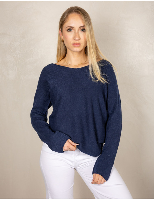 Beau Et Lou pull met v-hals navy