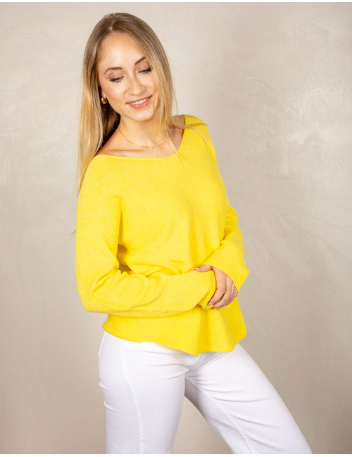 Beau Et Lou pull met v-hals geel