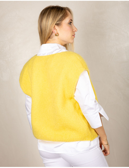 Beau Et Lou korte mouw gilet geel