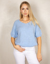 Beau Et Lou pull met v-hals blauw