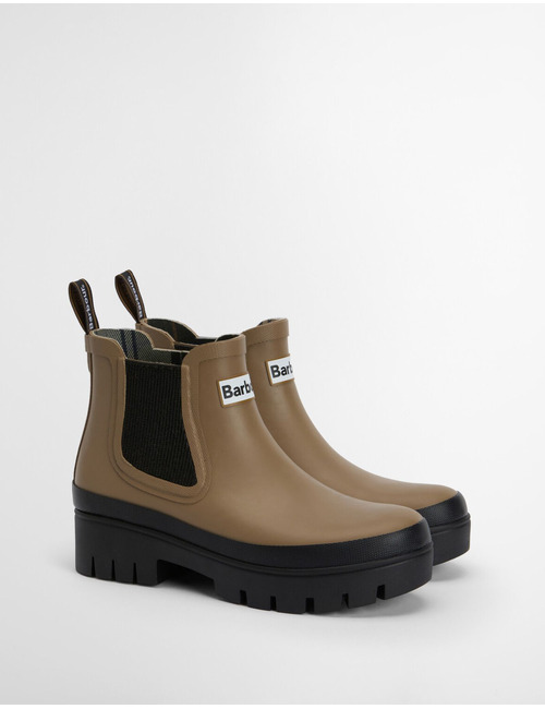 Enkellaars met profielzool in bruin