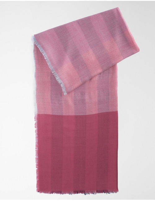 Blouse met ruitpatroon in roze en beige