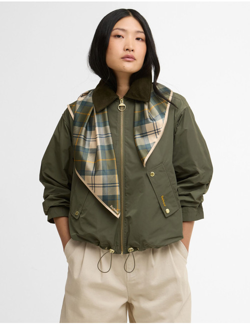 Groene geruite sjaal