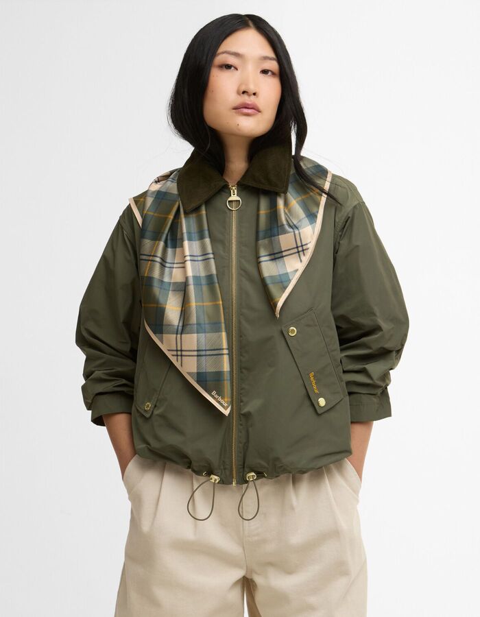 Groene geruite sjaal