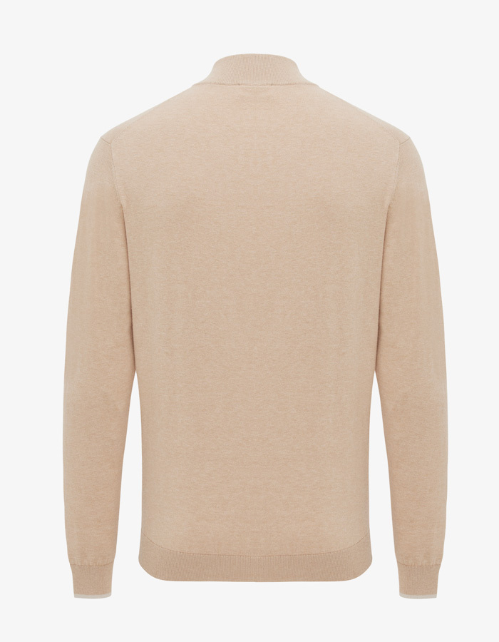 Gentiluomo pull met korte rits bruin