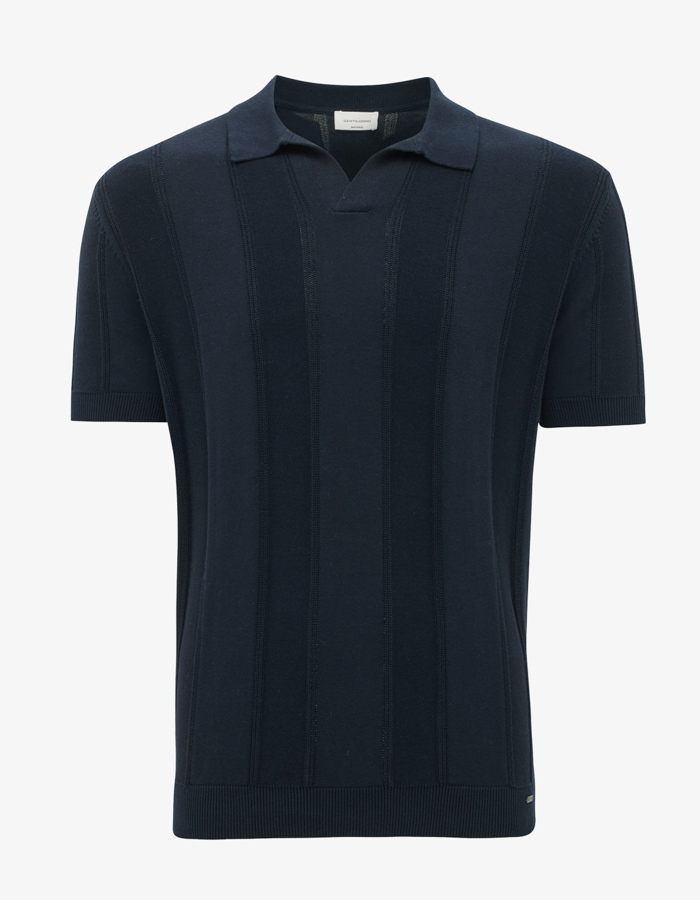Gentiluomo slim fit polo blauw