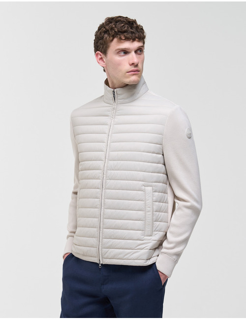 Hybride licht gewatteerde jas in navy blue