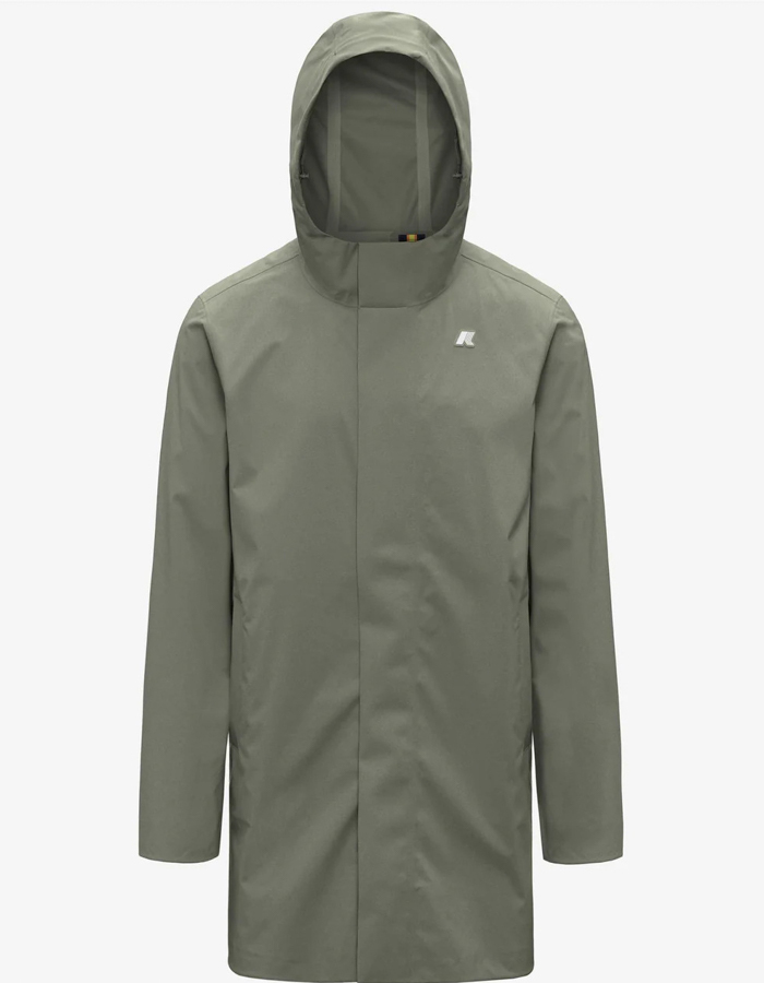 Regular fit technische 3/4 jas waterdicht green lichen