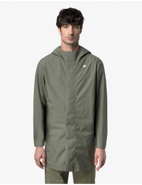Regular fit technische 3/4 jas waterdicht green lichen