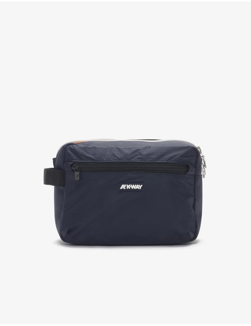 Unisex waterdichte toilettas met voorvak blue depth