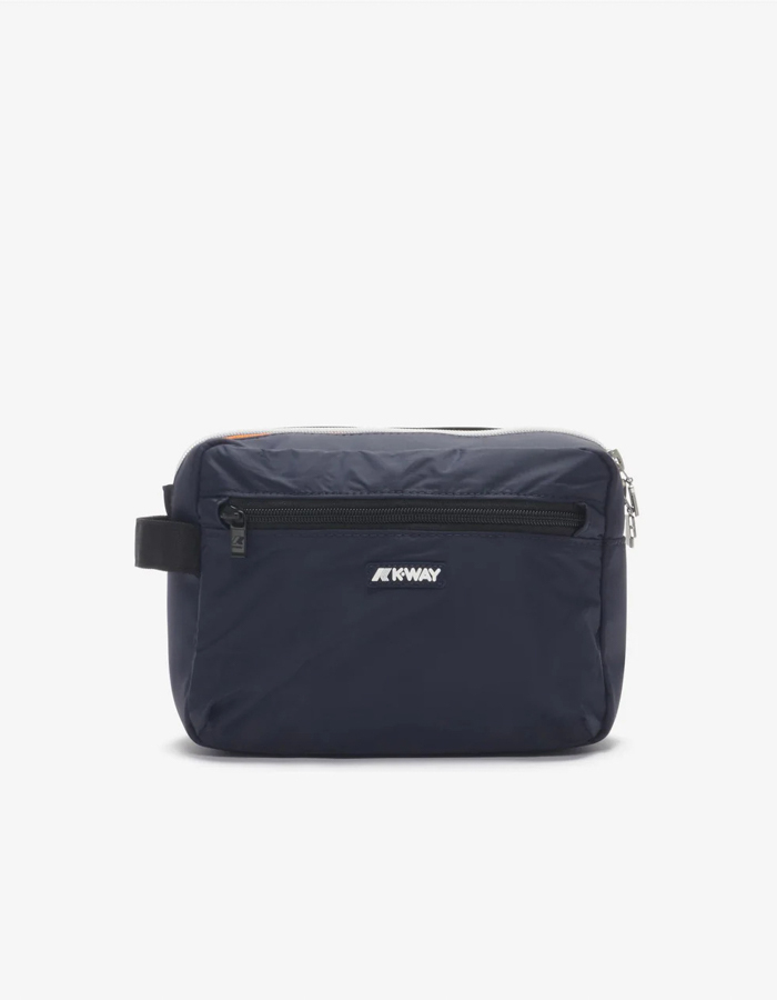 Unisex waterdichte toilettas met voorvak blue depth