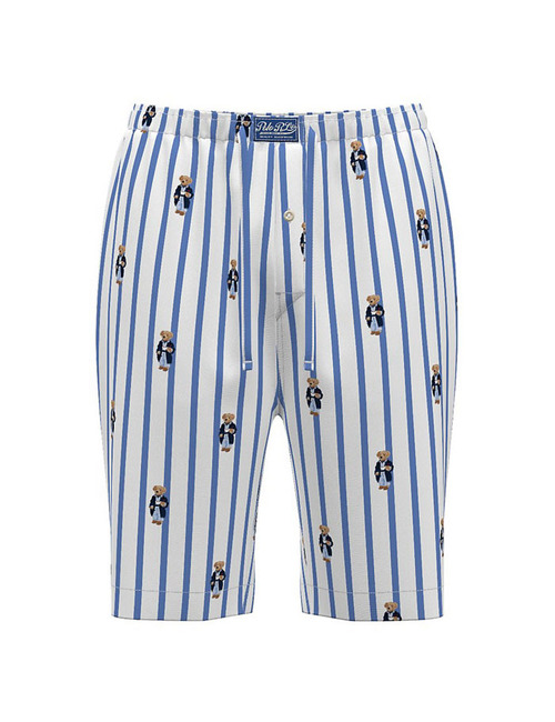 Katoenen pyjamabroek met bear print in harbor island blue