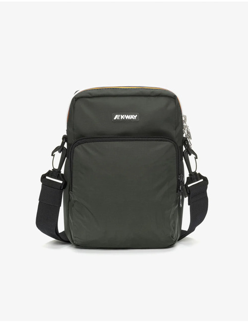 Unisex waterdichte schoudertas met dubbele ritsvakken green blackish