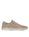 Sneakers in suède met plateauzool in beige