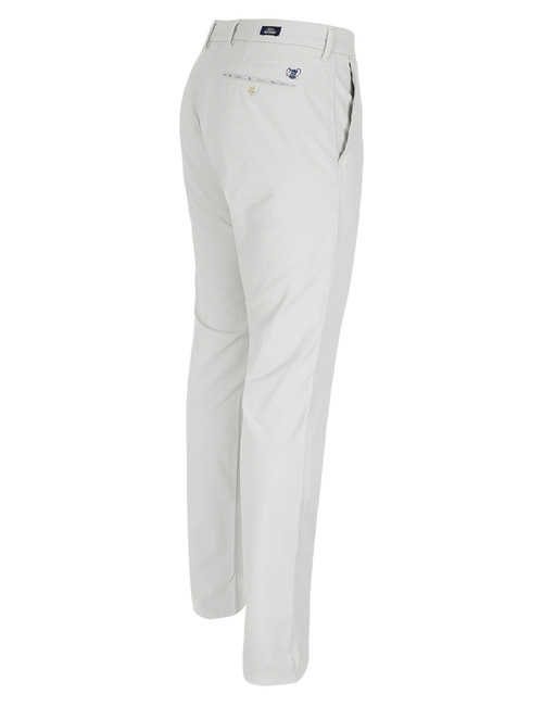 Slim fit katoenen broek met stretch in lichtgrijs