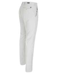 Slim fit katoenen broek met stretch in lichtgrijs