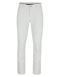 Slim fit katoenen broek met stretch in lichtgrijs
