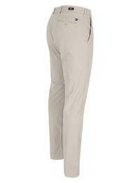 Slim fit katoenen broek met stretch in beige