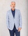 Slim fit blazer in linnenmix met pepita pied-de-poule dessin