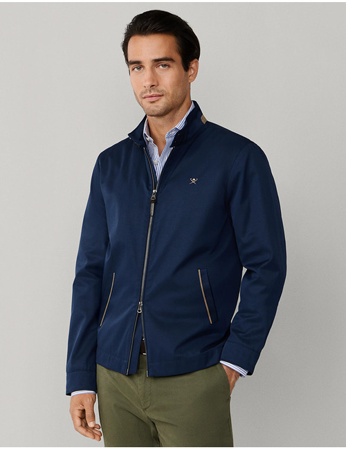Katoenmix harrington jas met logo in old navy