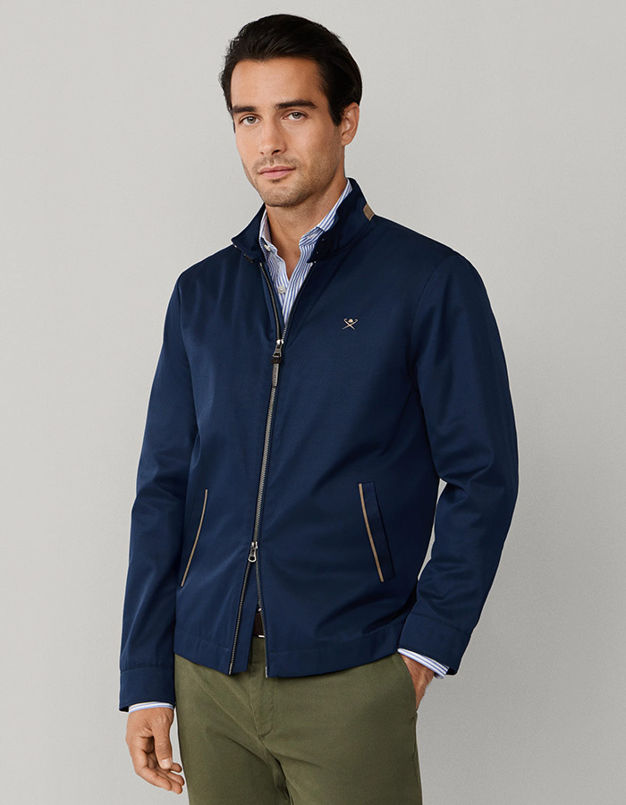 Katoenmix harrington jas met logo in old navy