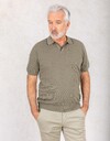 Gebreide katoenen polo met contrastdetail in groen