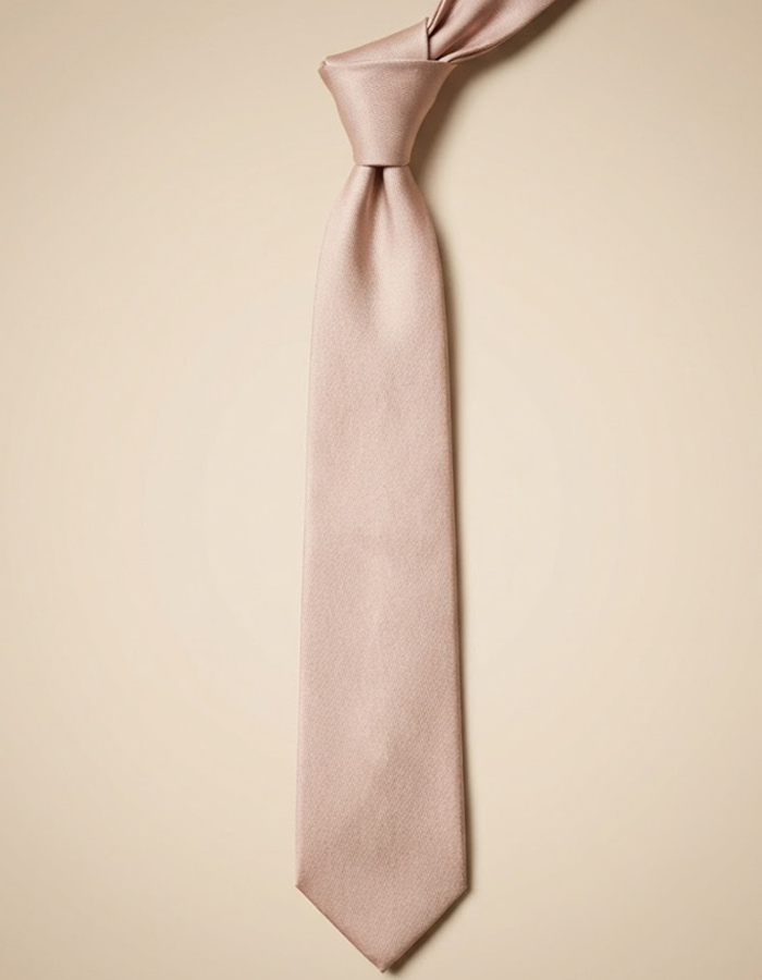 Zijden das in effen nude roze