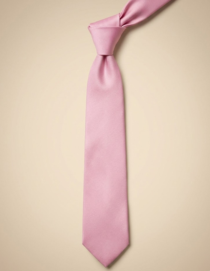 Zijden das in effen roze