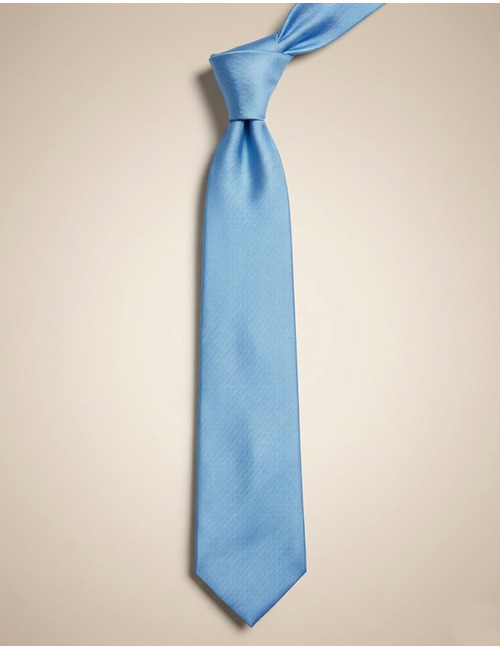 Zijden das in effen lichtblauw