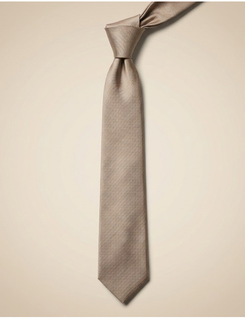 Zijden das met fijne structuur in taupe