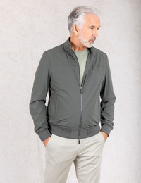 Waterafstotende stretch nylon blouson kaki