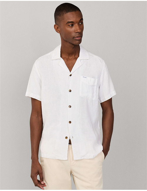 Linnen hemd korte mouw in regular fit