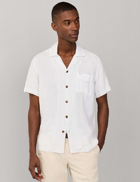 Linnen hemd korte mouw in regular fit