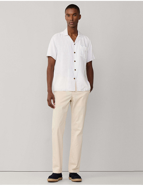 Linnen hemd korte mouw in regular fit
