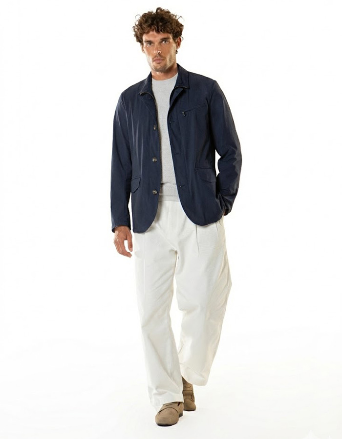 Waterafstotende stretch blouson navy