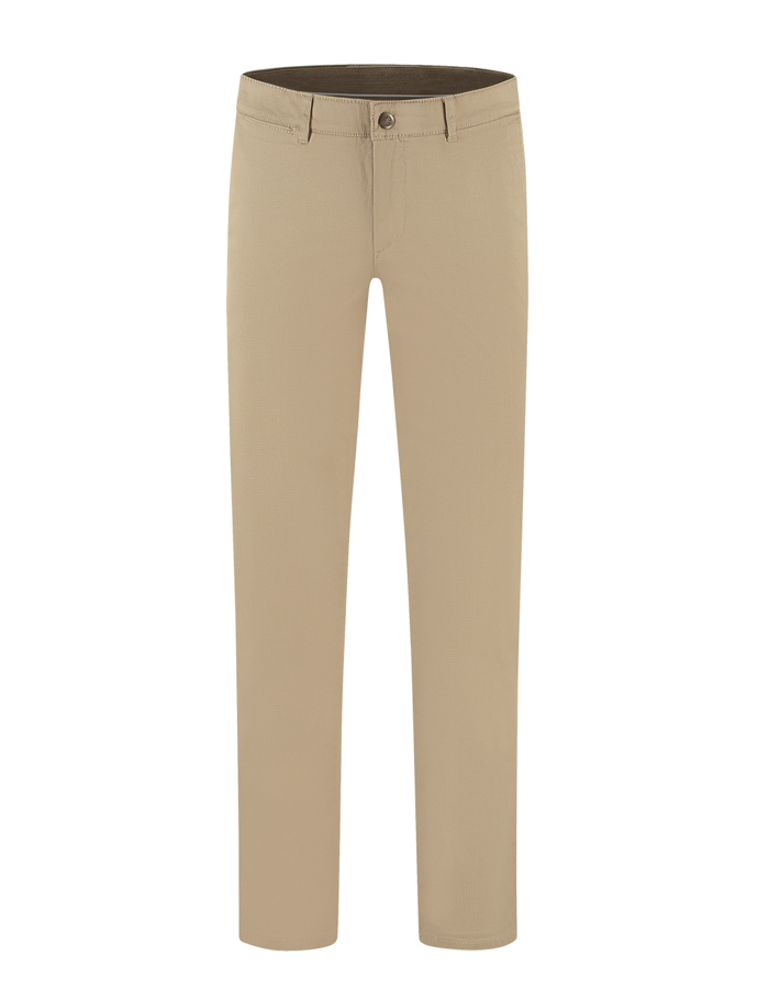 Luxury Comfort chino met ruitmotief in modern fit 
