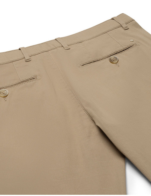 Luxury Comfort chino met ruitmotief in modern fit 