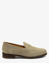 Imperial penny loafer in zandkleurig suède