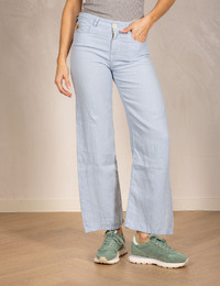 Culotte - Blauwe culotte broek in linnenmix