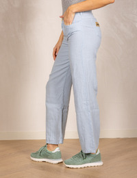 Culotte - Blauwe culotte broek in linnenmix