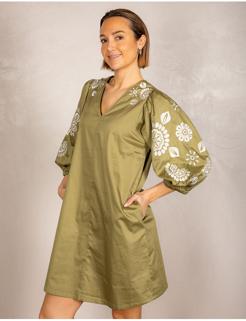 Senso kort kleed groen