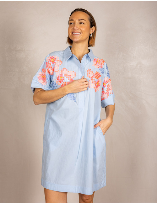 Senso kort kleed blauw