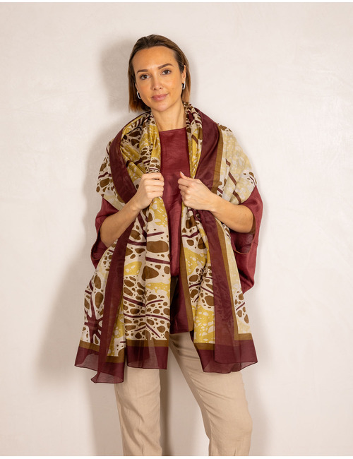 Otto D'ame sjaal bordeaux