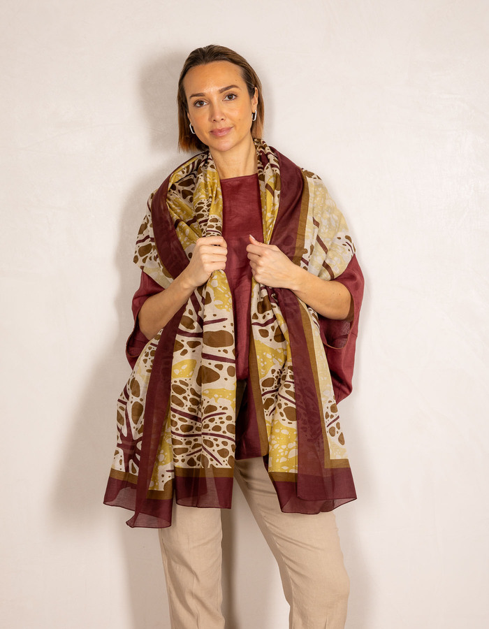 Otto D'ame sjaal bordeaux