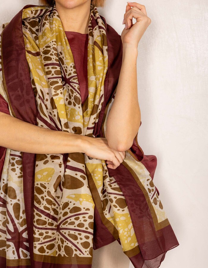 Otto D'ame sjaal bordeaux