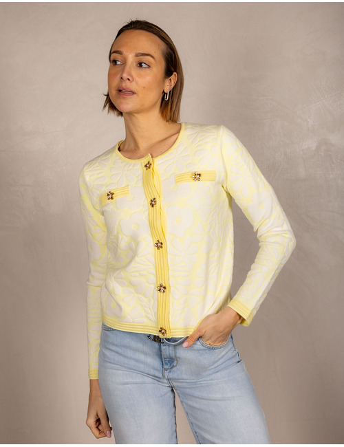 Leo & Ugo twinset gilet geel