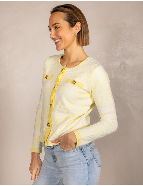 Leo & Ugo twinset gilet geel